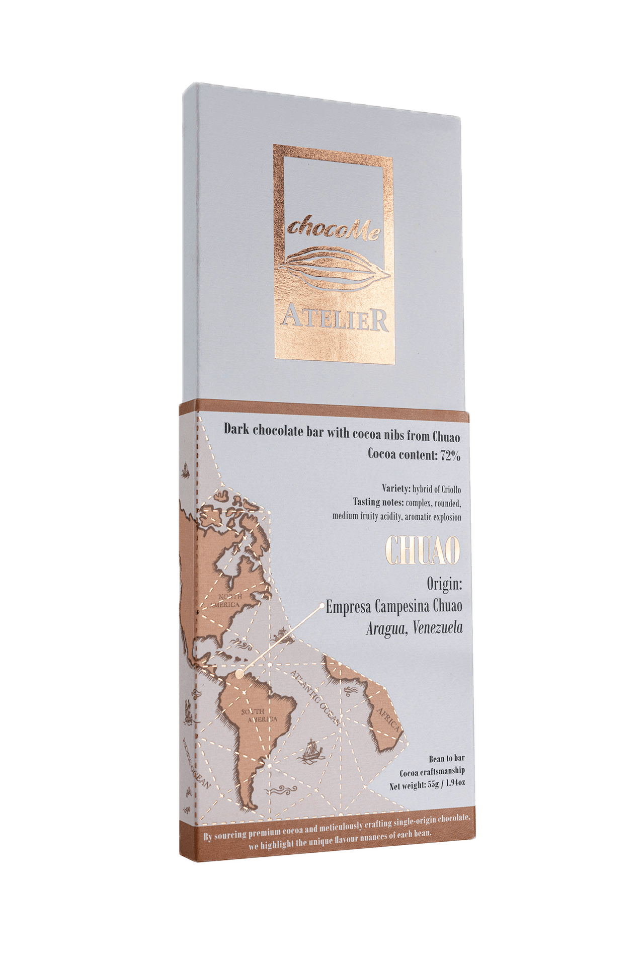 Tavoletta Bean to Bar Chuao con nibs di cacao Chuao