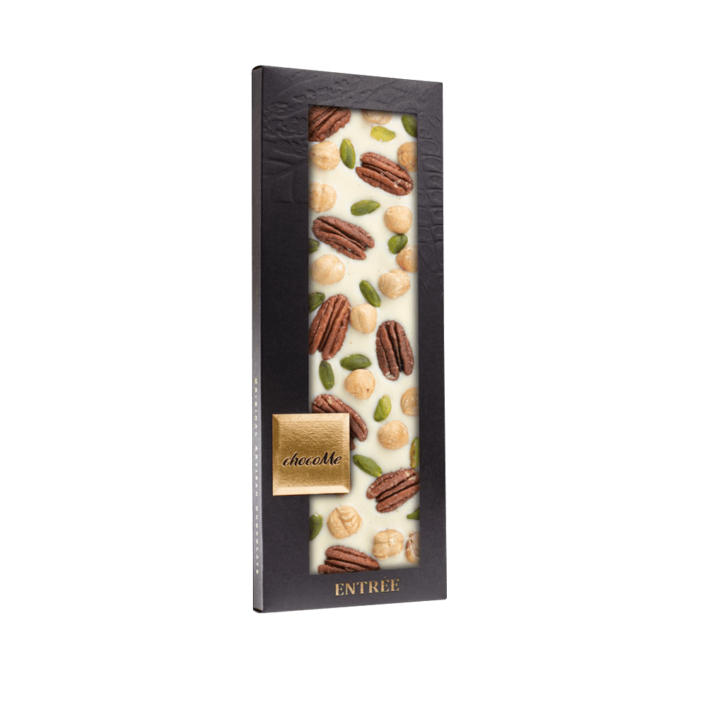 Cioccolato Bianco - Noci pecan, Pistacchio , Nocciole
