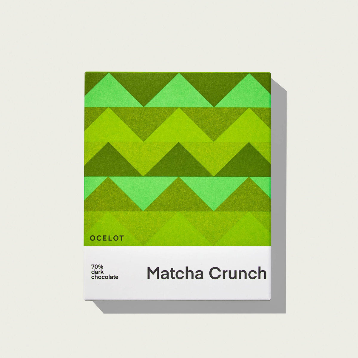 Ocelot Matcha Crunch 70% Dark Chocolate BIO