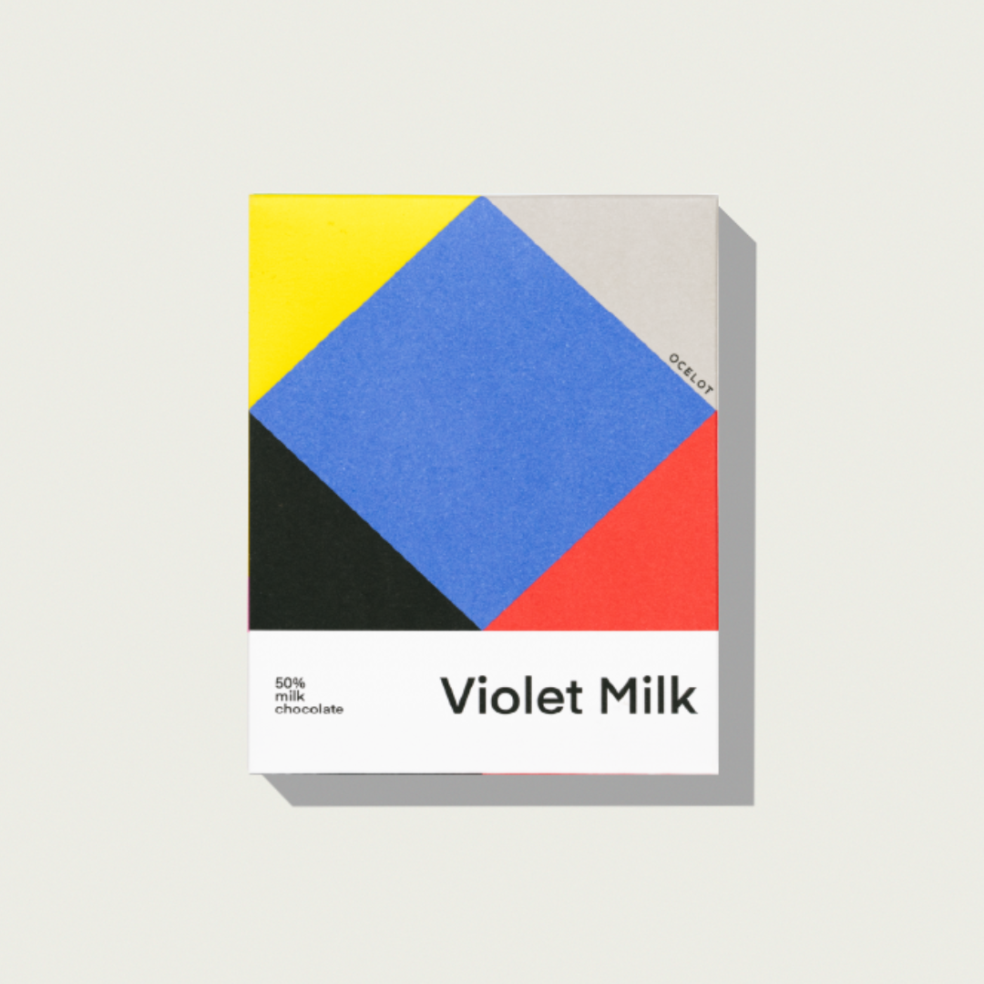 Ocelot Milk Chocolate with Violets 55% BIO